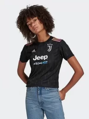adidas Juventus 21/22 Away Jersey, Black, Size L, Women
