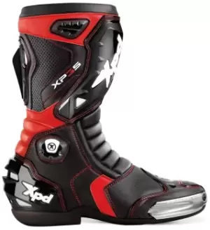 XPD XP3-S Motorcycle Boots, black-red, Size 42, black-red, Size 42