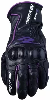 Five RFX 4 Ladies Motorcycle Gloves, black-purple, Size M for Women, black-purple, Size M for Women