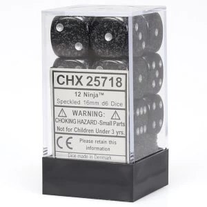 Chessex Ninja: Speckled D6 Set of 12 - 16mm