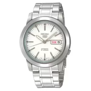 Seiko 5 Automatic White Dial Stainless Steel Mens Watch SNKE49K1
