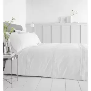 Catherine Lansfield Delicate Lace White King Size Duvet Cover Set Luxurious Bedding Bed Set