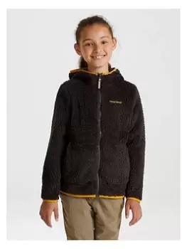 Boys, Craghoppers Kid's Angda Hooded Fleece Jacket, Black, Size 9-10 Years