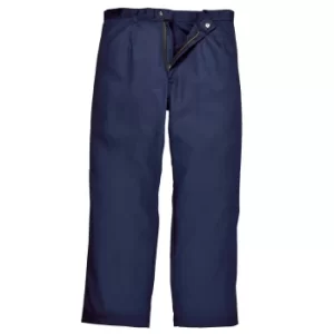 Biz Weld Mens Flame Resistant Trousers Navy Blue Large 32"