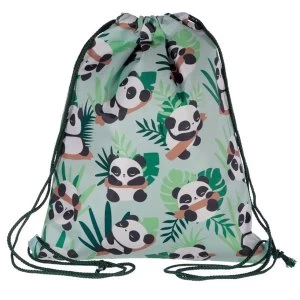 Handy Drawstring Bag - Fun Panda Design