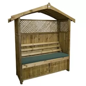 Zest4Leisure Hampshire Wooden Arbour With Storage Box