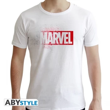 Marvel - "Marvel Logo" Mens XXL New Fit SS T-Shirt - White