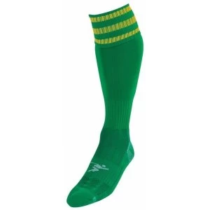 PT 3 Stripe Pro Football Socks LBoys Green/Gold