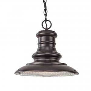 1 Light Medium Outdoor Ceiling Chain Lantern Restoration Bronze, E27