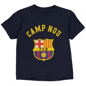 Source Lab FC Barcelona T Shirt Junior Boys - Navy