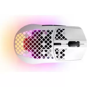 Steelseries Aerox 3 Wireless gaming mouse Bluetooth , Radio Optical White 6 Buttons 18000 dpi Ergonomic, Backlit