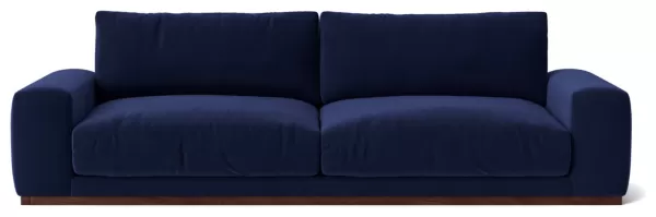 Swoon Denver Velvet 4 Seater Sofa - Ink Blue