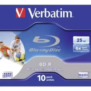 Verbatim 43713 Blank Bluray BD-R 25 GB 10 pc(s) Jewel case Printable