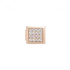 Classic Glam Cubic Zirconia Swarovski White Link Charm 230603/01