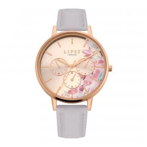 Lipsy Mink Strap Watch with Floral Print Dial