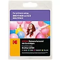 Kodak Ink Cartridge Compatible with Brother LC123VALBP CMYK Pack of 4