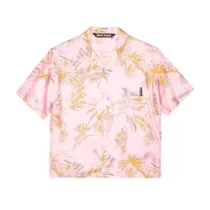 PALM ANGELS Abstract Palms bowling shirt