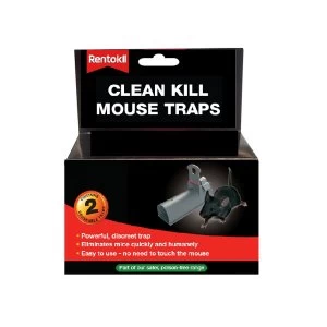 Rentokil Clean Kill Mouse Traps - Pack of 2