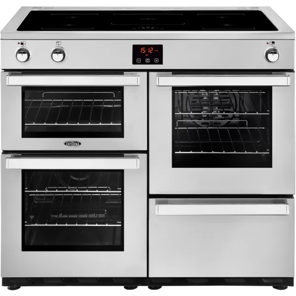 Belling Cookcentre 100Ei Professional 100cm Electric Induction Range Cooker - Stainless steel
