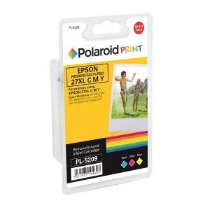 Polaroid Epson 27XL Remanufactured Ink Cartridge CMY Pack of 3