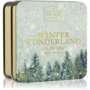 Scottish Fine Soaps Winter Wonderland Luxury Soap Luxurious Bar Soap in tin Cinnamon, Dried Fruits & Vanilla 100 g