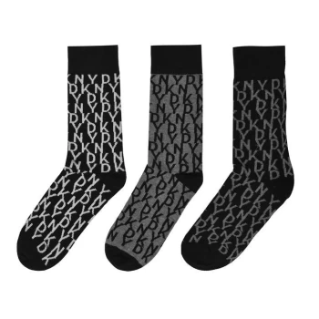 DKNY 3 Pack Fulton Socks Mens - Black