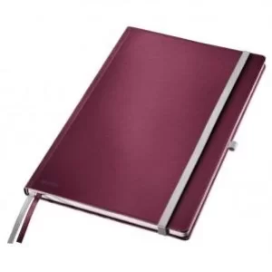Leitz Style Notebook A4 ruled with hardcover 80 sheets. With fastener,