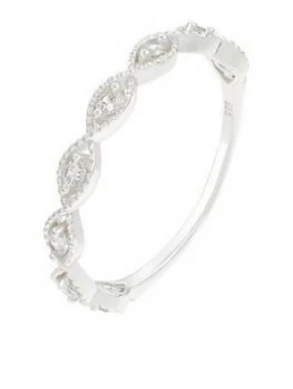 Accessorize St Sparkle Weave Band Ring - Crystal
