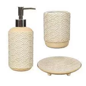 Sass & Belle Japandi Seigaha Wave Pattern Soap Dispenser