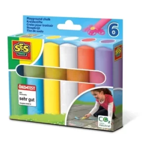SES CREATIVE Childrens Playground Chalks, 6 Pack, 2 to 12 Years, Multi-colour (02206)