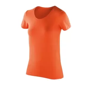 Spiro Womens/Ladies Impact Softex Short Sleeve T-Shirt (XS) (Tangerine)