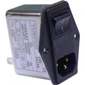 Mains filter IEC socket switch 2 fuses 250 V AC 4 A 2.5