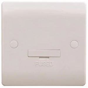 ESR Sline 13A White Connection Unit Fused Electric Wall Plate
