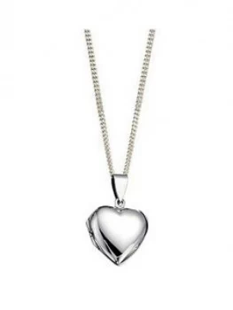 The Love Silver Collection Personalised Sterling Silver Heart Locket, One Colour, Women