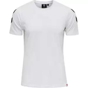 Hummel Chevron T Shirt Adults - White