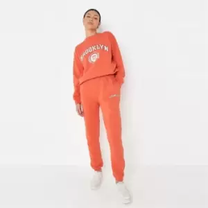 Missguided Brooklyn Varsity Relaxed Jogger - Red