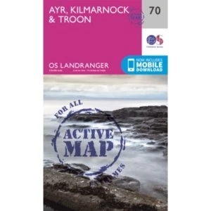 Ayr, Kilmarnock & Troon by Ordnance Survey (Sheet map, folded, 2016)