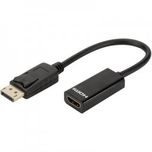 Digitus DisplayPort / HDMI Adapter [1x DisplayPort plug - 1x HDMI socket] Black 15.00 cm