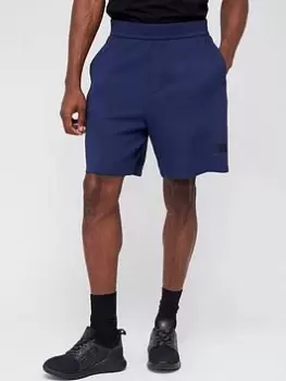 Armani Exchange Tonal Logo Jersey Shorts - Navy, Size S, Men