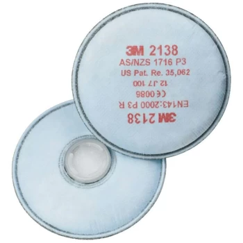 2138-P3 Particulate Filters + Nuisance Level Organic Vapour and Gas (Pair) - 3M