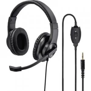 Hama PC headset 3.5mm jack Corded, Stereo On-ear Black