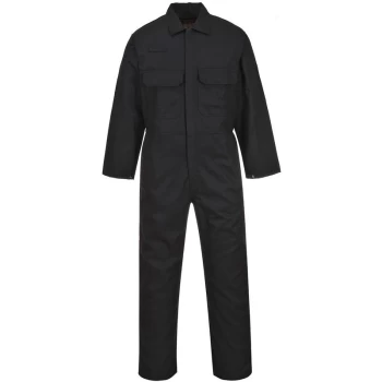 Portwest - BIZ1 Black Sz XXL T Bizweld Flame Retardant Welder Overall Coverall Safety Boiler Suit