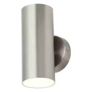 Zinc MELO 10W LED Outdoor Up and Down Wall Light Stainless Steel
