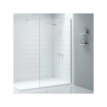 Ionic Wet Room Glass Shower Panel, 800mm Wide, 8mm Glass - Merlyn