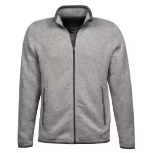 Tee Jays Mens Aspen Full Zip Jacket (M) (Grey Melange)