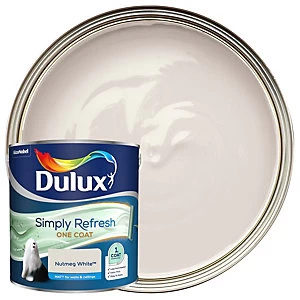 Dulux Simply Refresh One Coat Nutmeg White Matt Emulsion Paint 2.5L