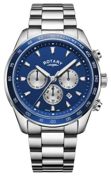 Rotary GB05109-05 Mens Henley Chronograph Blue Wristwatch Colour - Silver Tone