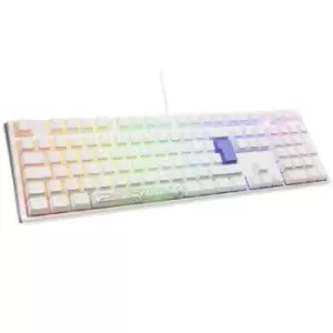 Ducky One 3 Classic Pure USB Keyboard, Gaming keyboard Switch: brown German, QWERTZ White