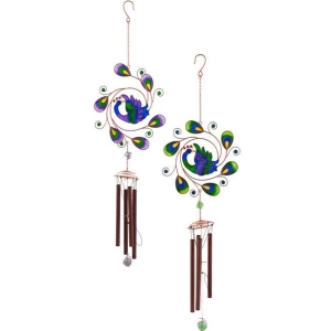 Peacock Windchime Pack Of 2
