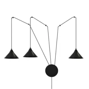 Emibig Abramo Black Pendant Ceiling Light 3x E27